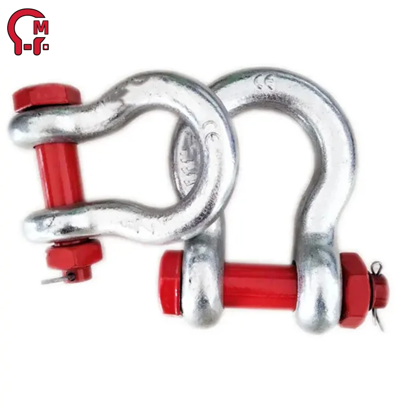 HLM G210 Us Type Screw Pin Lifting 3/4 D Shackle Carbon Steel Forged Anchor Chain Marine G210 Bow Shackle