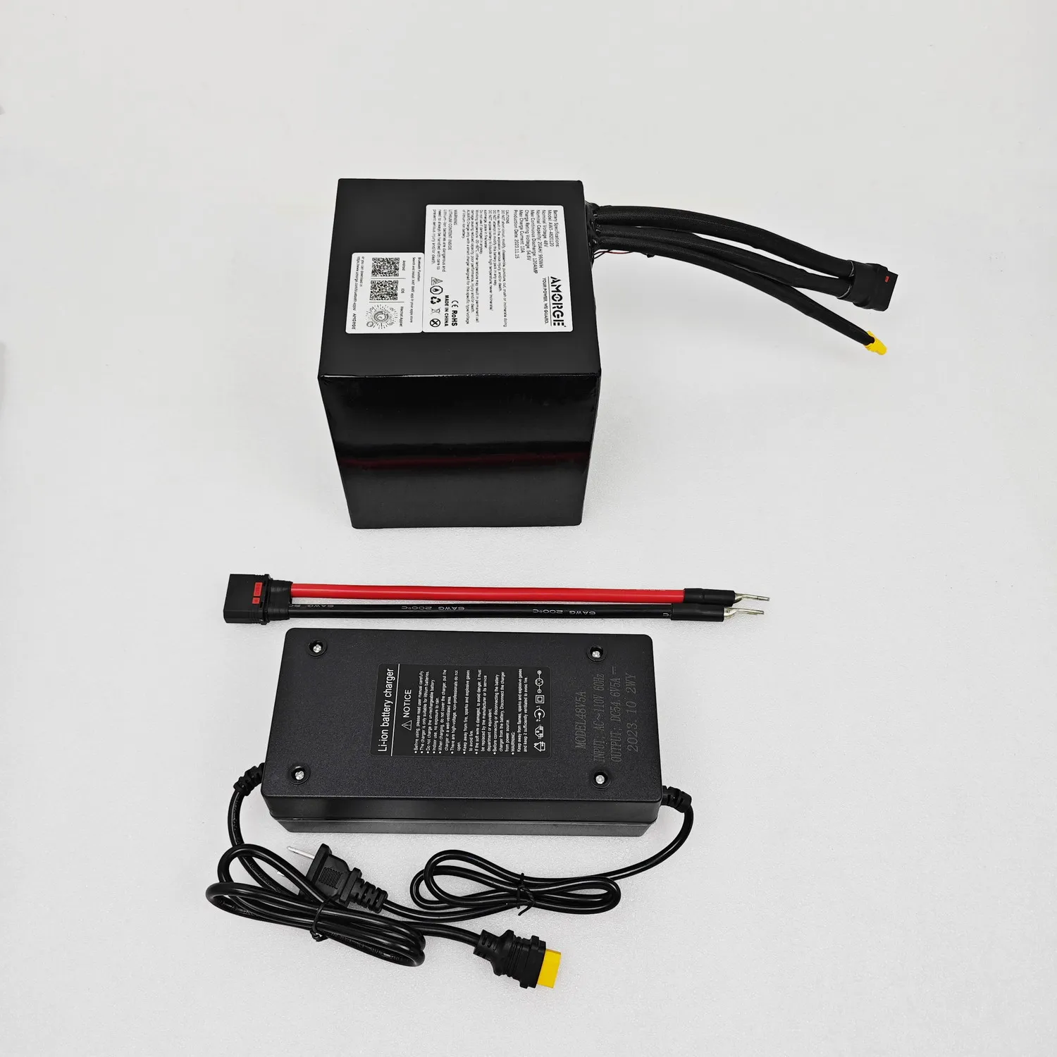 Amorge    48v 20ah 120A battery pack  with ANT Bluetooth BMS  Copper Nickel Welding battery holder