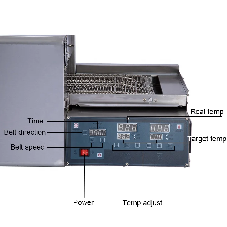 32 Inch Commercial Hot Air Convection Gas Conveyor Pizza Oven For Fast Food Restaurant