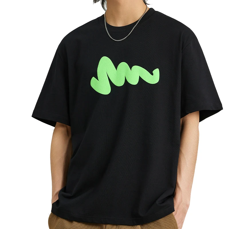 OEM Custom jersey Men Tee Shirt Glow In The Dark On Switch Tee O-Neck T-shirt Custom Foam 3d Screen Logo Men Puff Print T Shirt