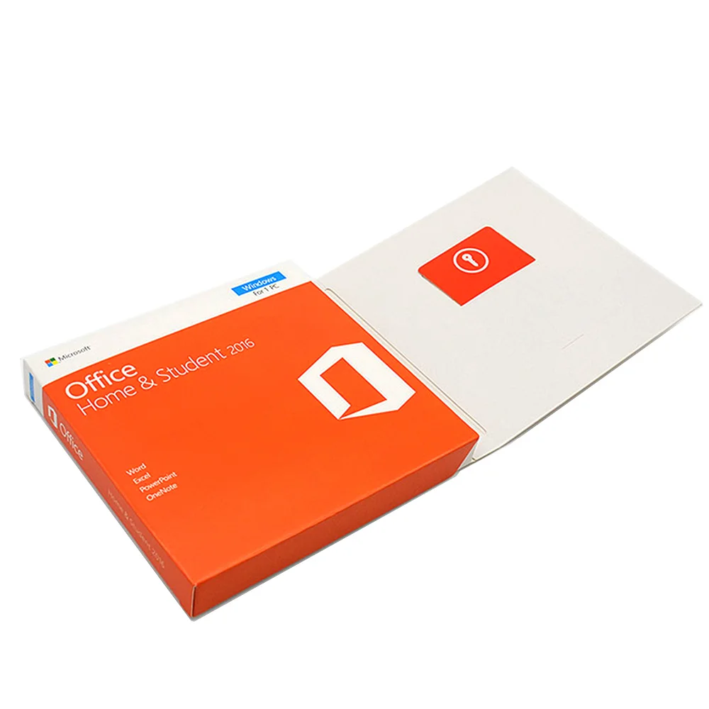 Original office Home and Business 2016 Retail Box DVD COA Key for Office applicaton software Download and Activation