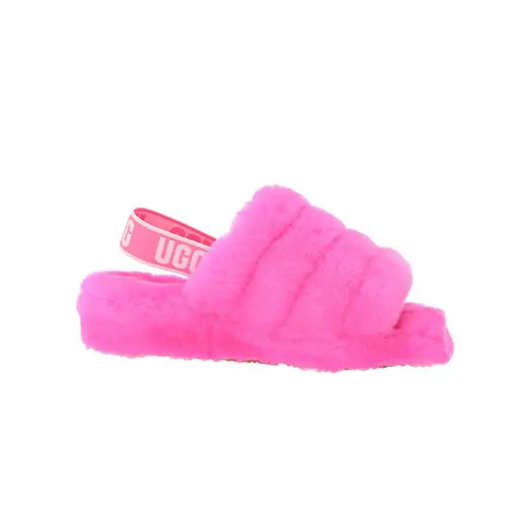 2024 Winter Lychee Bubble Slides Cotton Bubble Slipper Ladies Outdoor Sandals Home Massage Plush Bubble Slides