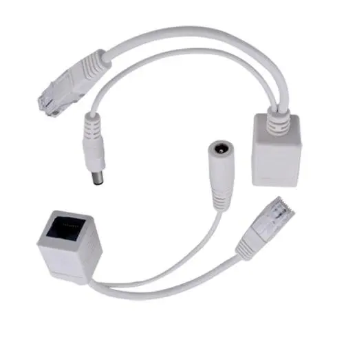 white ethernet cable poe splitter 5v micro usb for POE switch