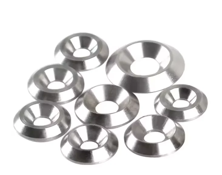 Custom 304 stainless steel  conical gasket parallel fisheye decorative countersunk washer