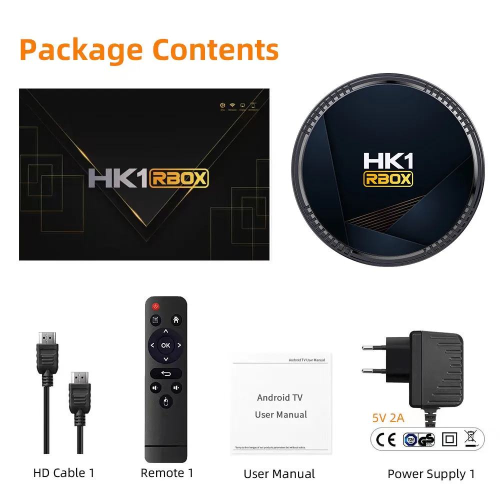 Global Android 12.0 HK1 RBOX H8 Smart TV Box 4GB RAM 64B/32GB BT5.0 H.265 HDR10+ Media Player IPTV Box