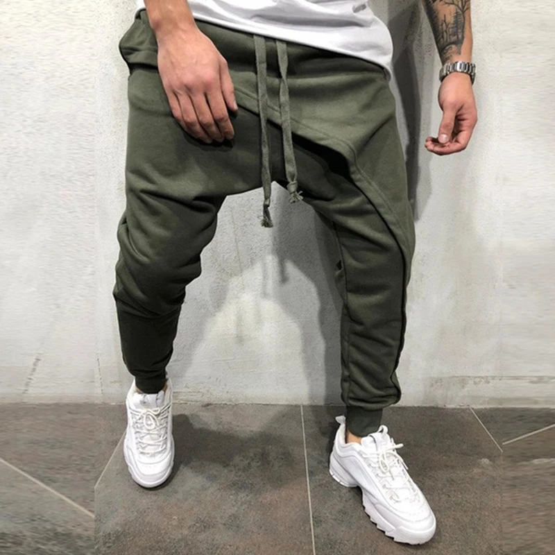 Fashion Men Sweatpants Hip Hop Trousers Japanese Streetwear Drop Crotch Mens Jogger Pants