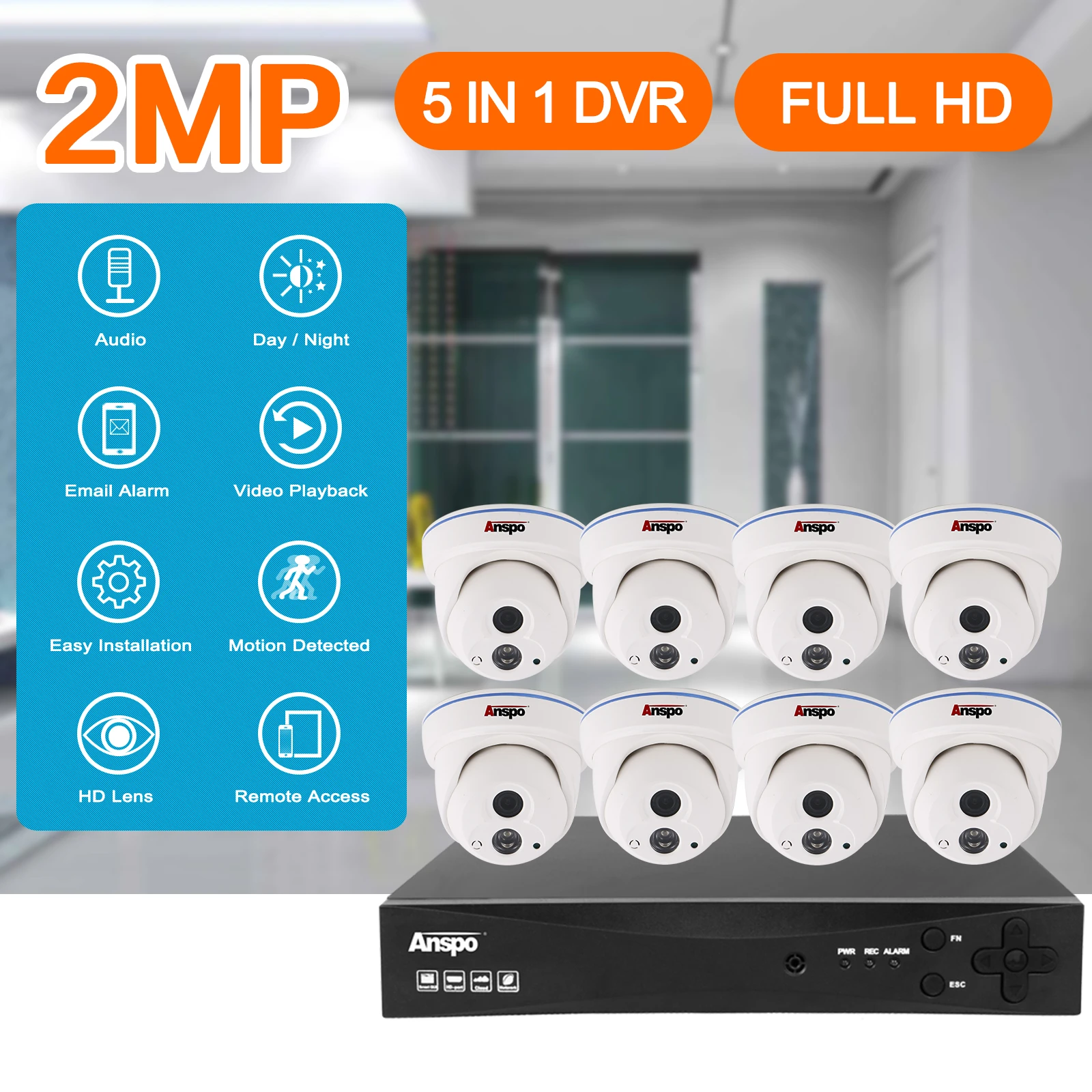 CCTV manufacturer 2mp 8ch DVR AHD kits 8MP surveillance camera kit cctv camera system security camera