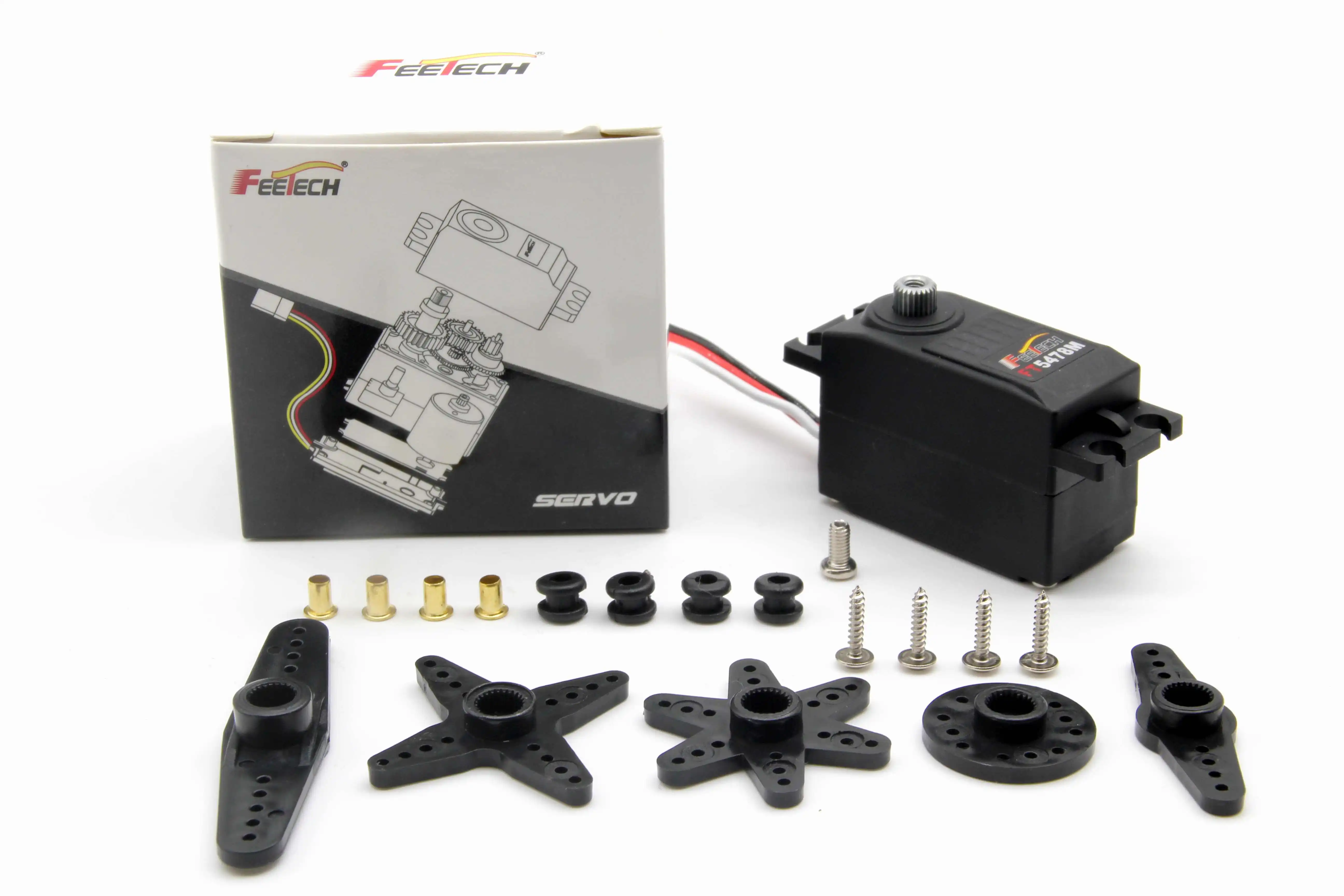 FT5478M 12KG Copper Alum. Gear High Torque Digital Core Waterproof Low Profile Servo for RC Model Drift Car Plane 1/12 MN86S