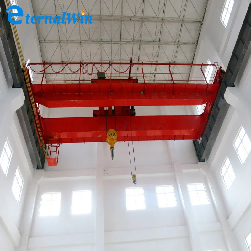 Lh winch trolley double girders overhead crane with electromagnetic chuck 25ton 30ton price