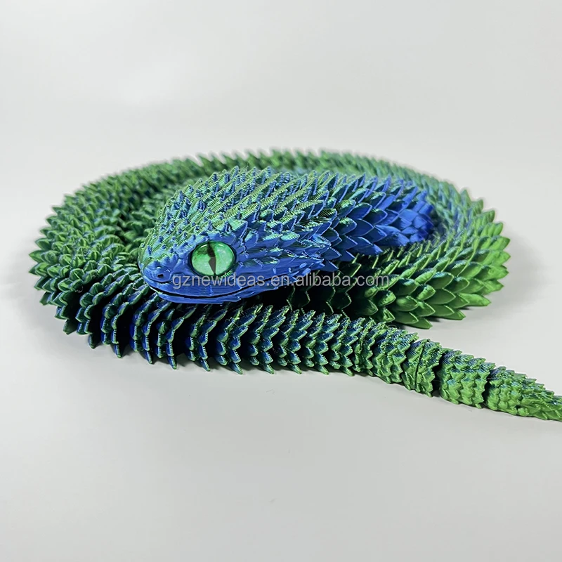 Новые идеи, 3D печатная змея, мульти-шарнирная подвижная Хрустальная змея, 3D печатная модель, игрушка, подарок, украшение для дома, услуга 3D печати