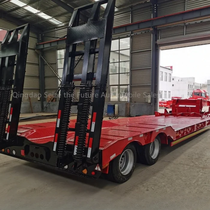 Heavy Duty Low Loader  Concave Lowboy 3 Axles 60t Low Bed Lowbed Trailer