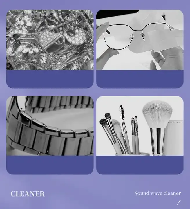 New Arrival 15W 304 Stainless Steel Home Ultrasonic Jewelry Glasses Cleaner Machine Super Cleaning Ultrasonic Cleaner