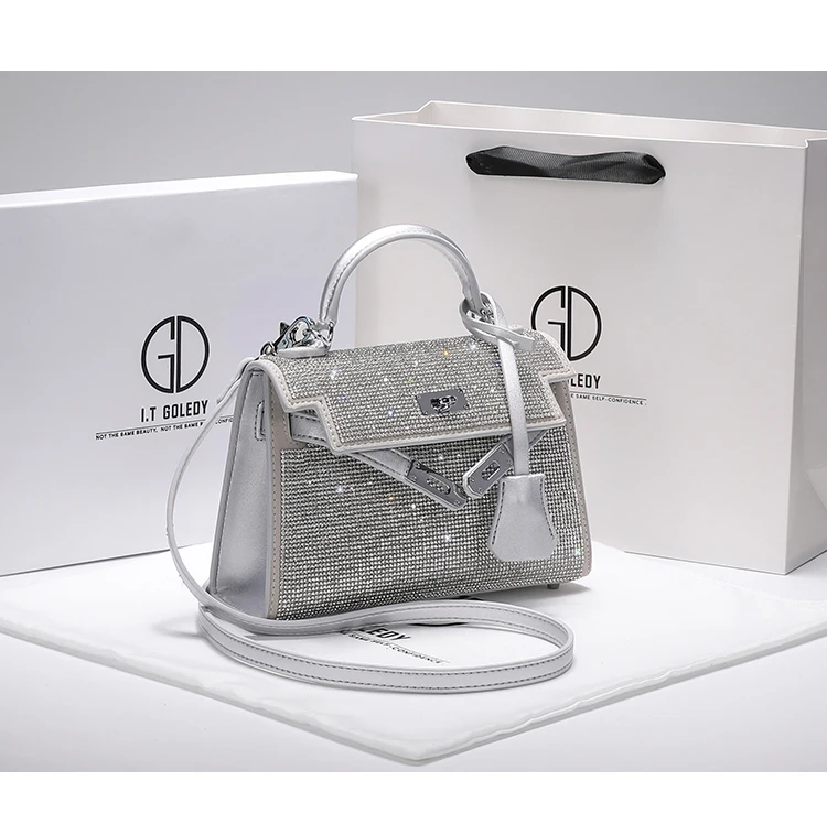 807 # Роскошные модные новые сумки через плечо со стразами, Женский кошелек, блестящая сумка через плечо, вечерняя сумочка со стразами, сумка через плечо