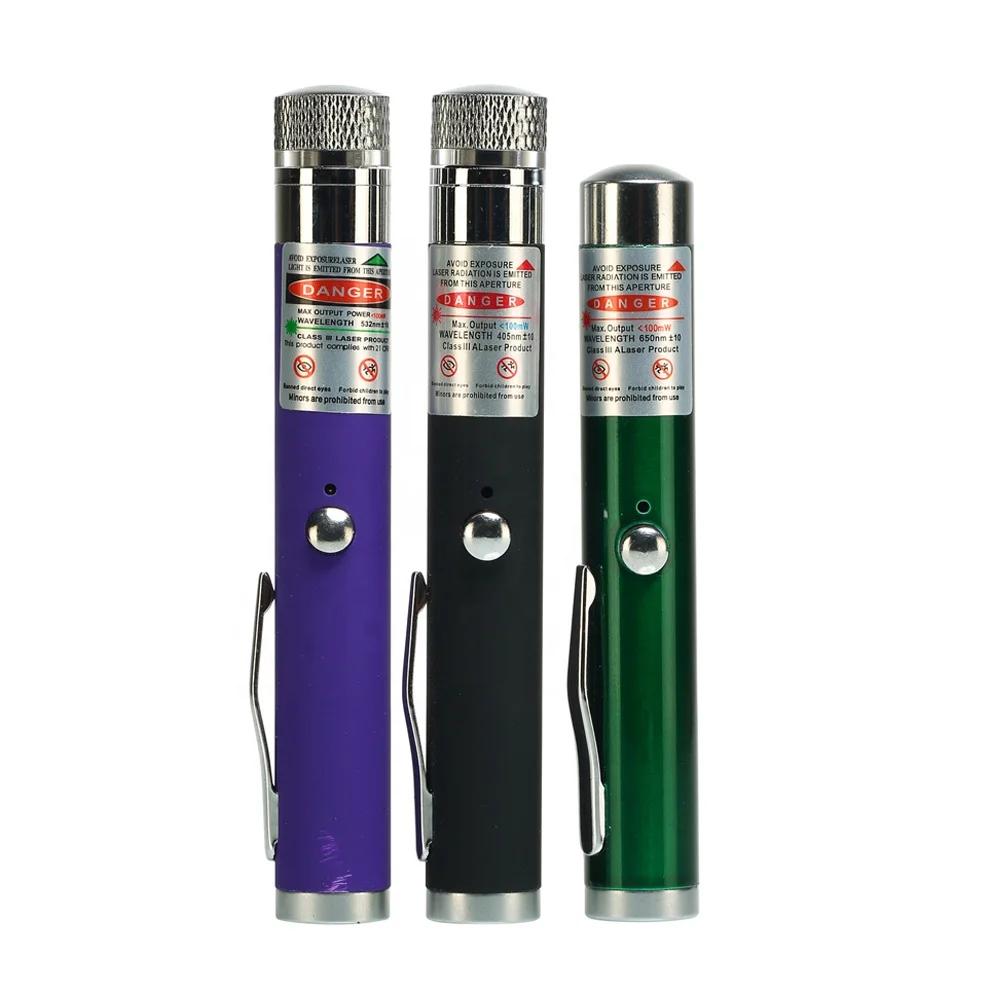
Pen Clip Rechargeable Mini USB Green Red Blue Laser Light Pen 