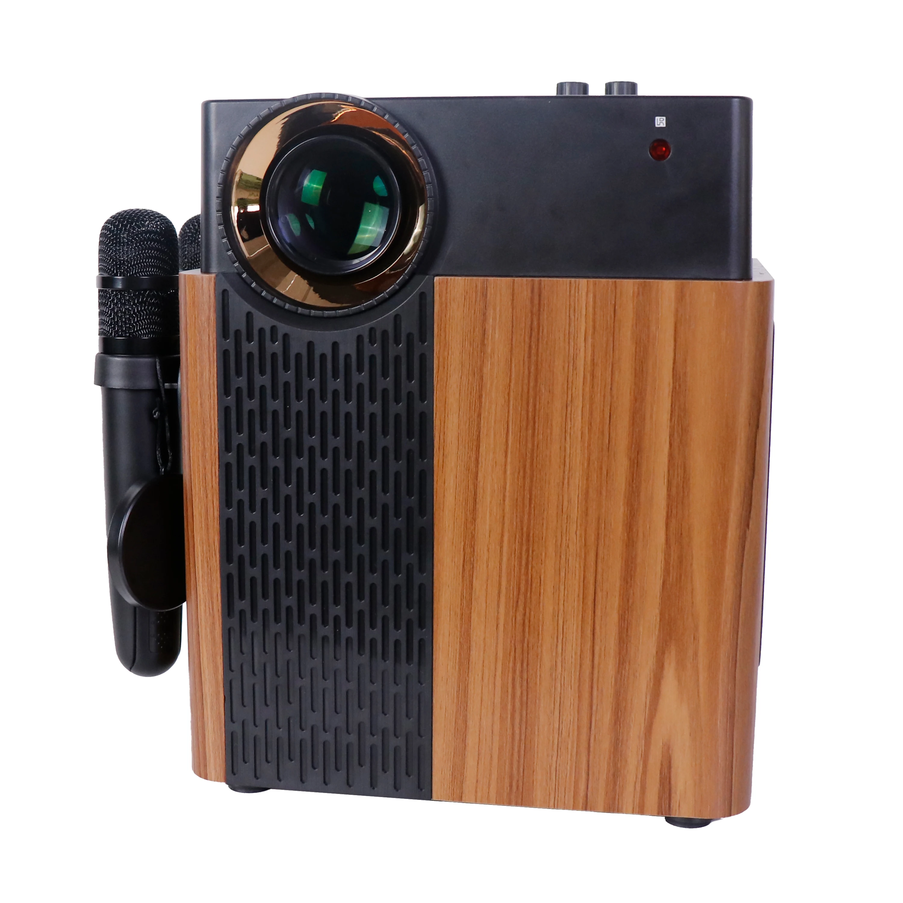 Wireless proyector smart lcd projector 30W speaker high definition display outdoor Karaoke wireless microphone