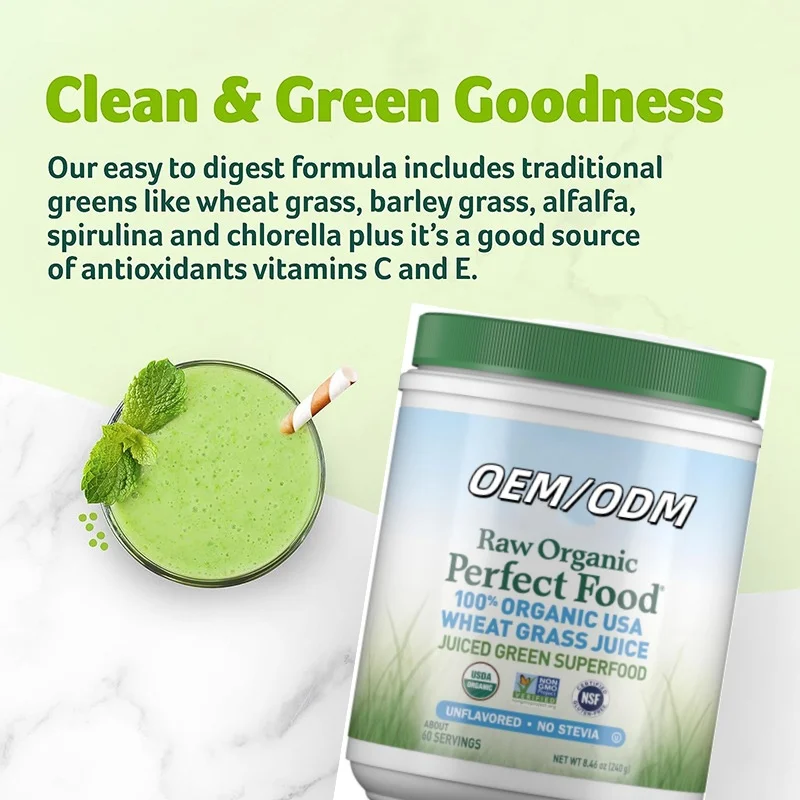 Powder factory organic green powder intestinal detoxification intestinal health greens powder