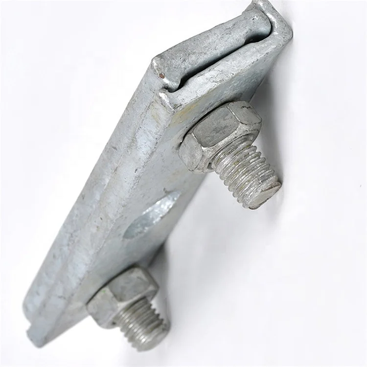 Cable Suspension Clamp Parallel Groove Guy Wire Suspension Galvanized Clamp With 3 Bolts