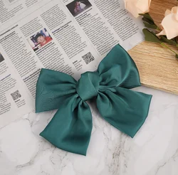 Women Satin Headband Big Bow Kont Hair Clip Hair Accessories for Girls