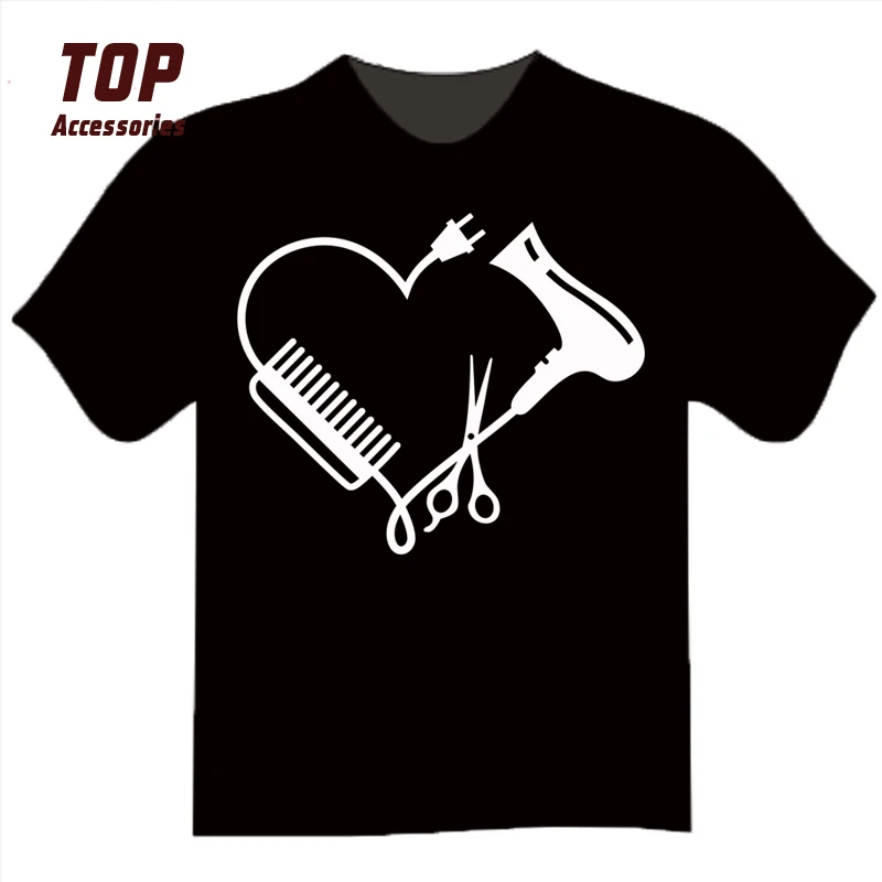 Haircut Style Comb Crystal Bling Motif Iron on Rhinestone Transfer Sheet