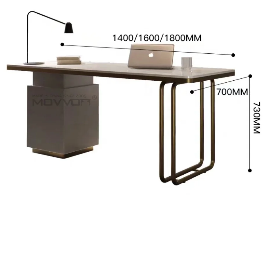 Light luxury modern minimalist Italian home office desk for home office