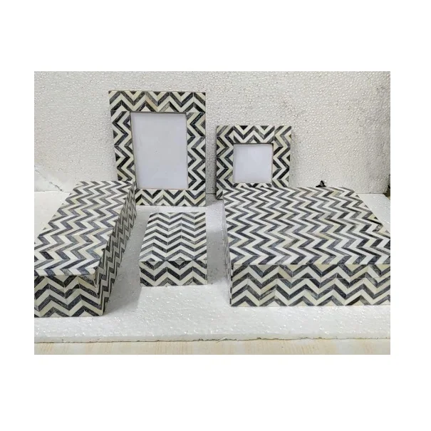 Bone inlay Decorative Boxes Handmade Photo Frame Home Decoration Jewelry Gift Items Set Wholesale