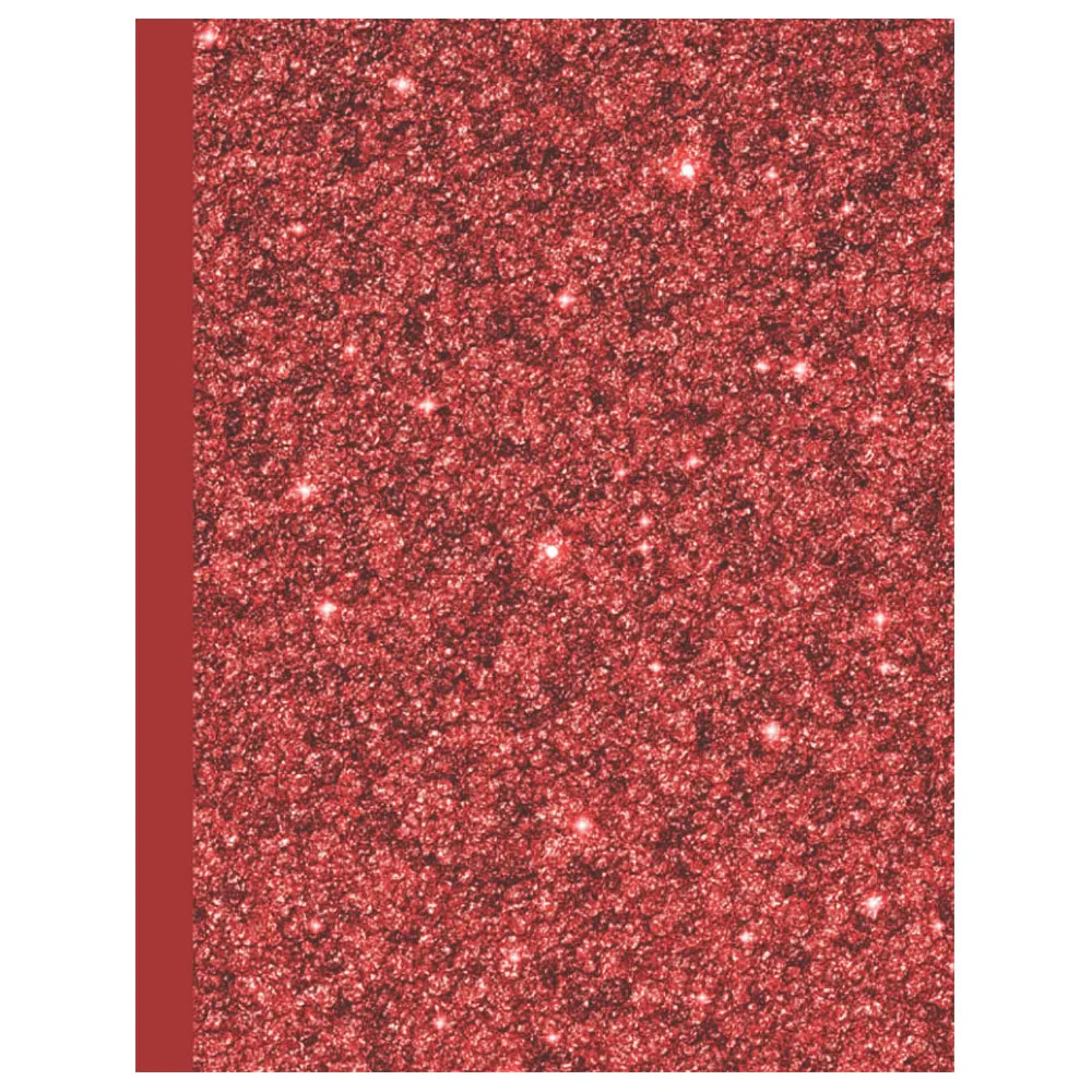 Red Glitter Composition Notebook 8.5 X 11 Standard College Ruled Paper, Background Cover - A Great Gift For First-year Students