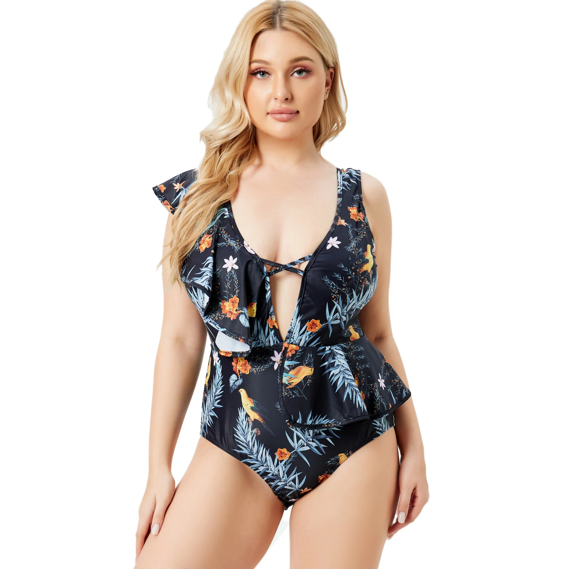 new plus size hot floral print bikini for girls sexy girl bikini swimwear models swimwear women swimwear & beachwear