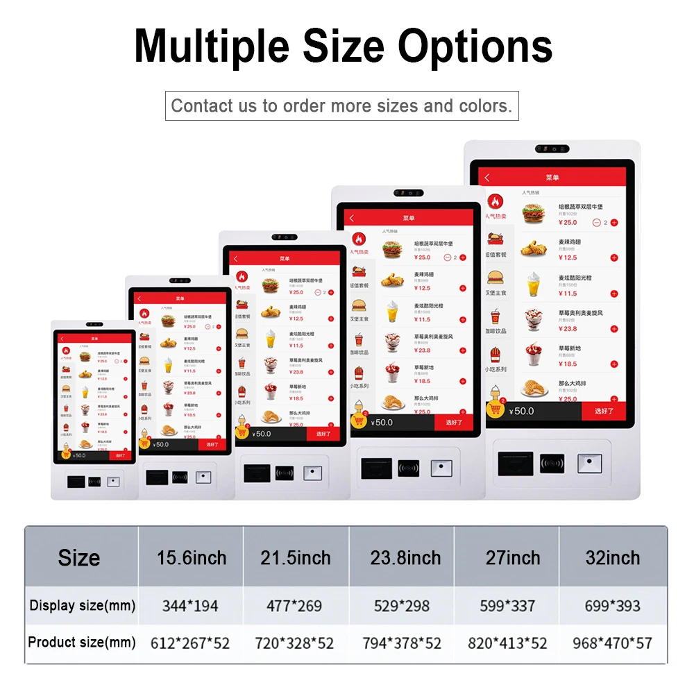 Vertical Self Check in Kiosk Hotel 15.6/21.5/23.8/27/32 Inch Self Service Payment Touch Kiosk