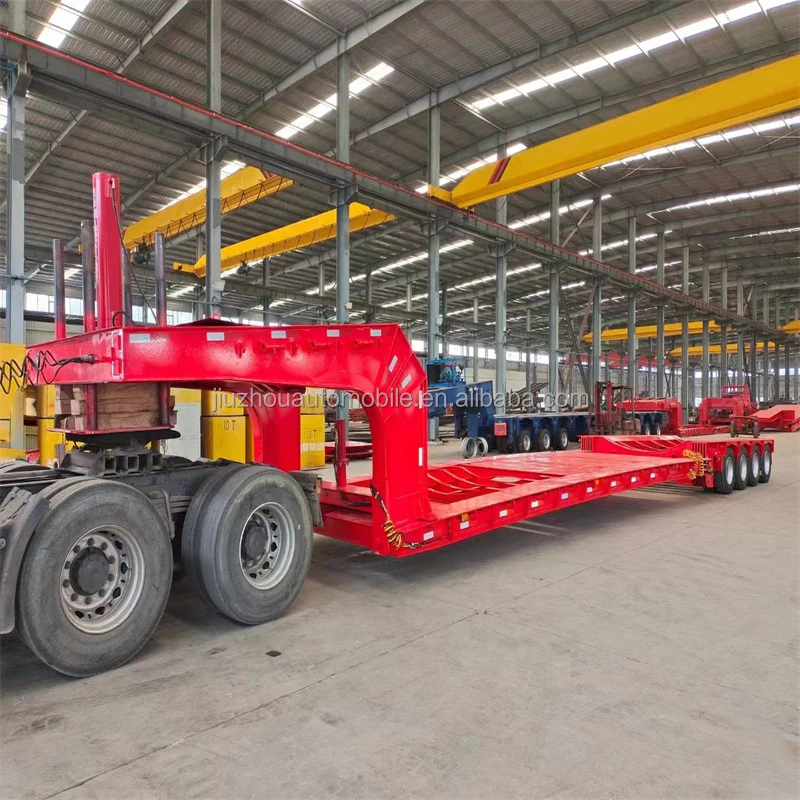OEM Wind Turbine Blades Machine Transport Trailer Extendable Low Bed Semi Trailer for Wind Power Blades