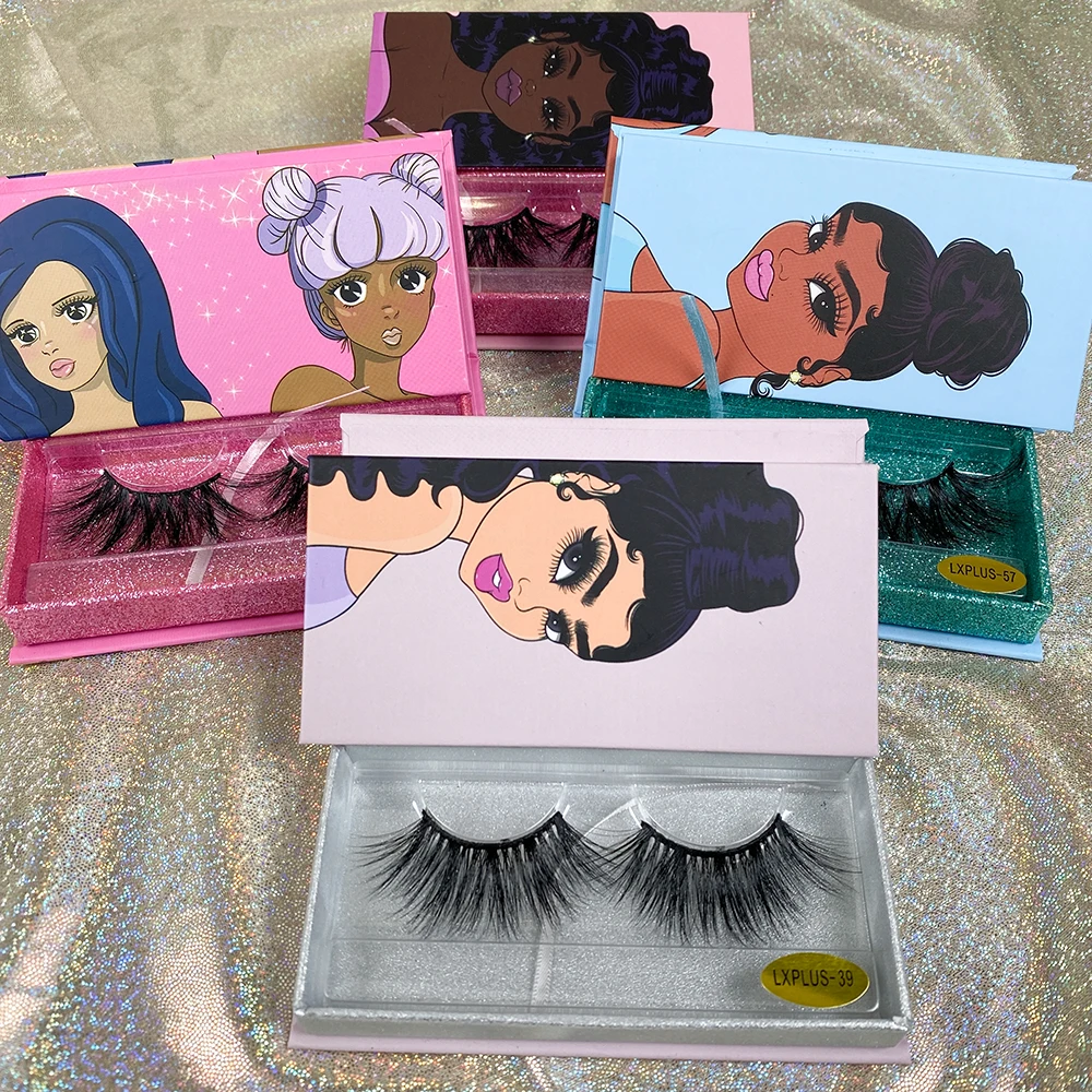 Ресницы венгеры, черные чехлы для ресниц для девочек, футляр для ресниц для кукол, упаковка для ресниц