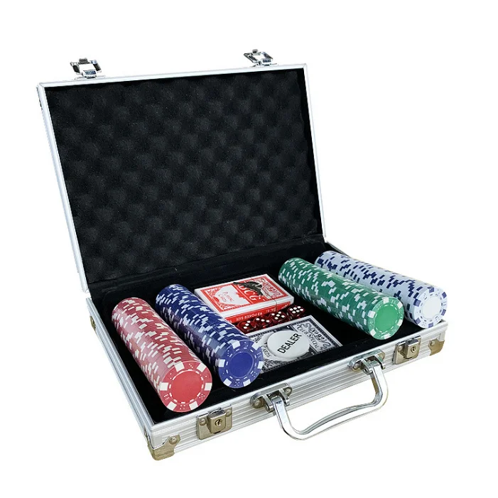 Wholesale gambling product Aluminum box 200 Poker Chip Case set 11.5g poker chips