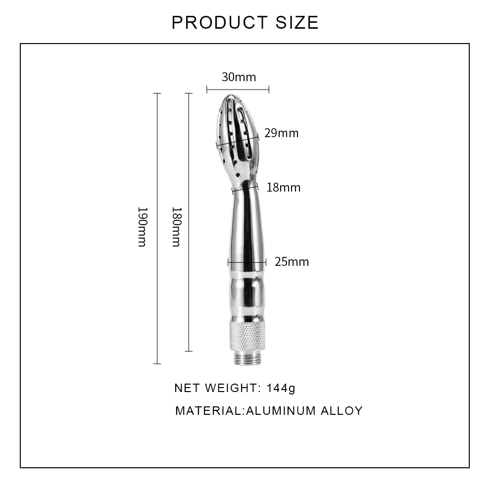 Alloy Anal Douche Vaginal Sex Toys for Women and Men Porous Water Spray Anal Shower with Metal Butt Plug Juguetes Sexuales