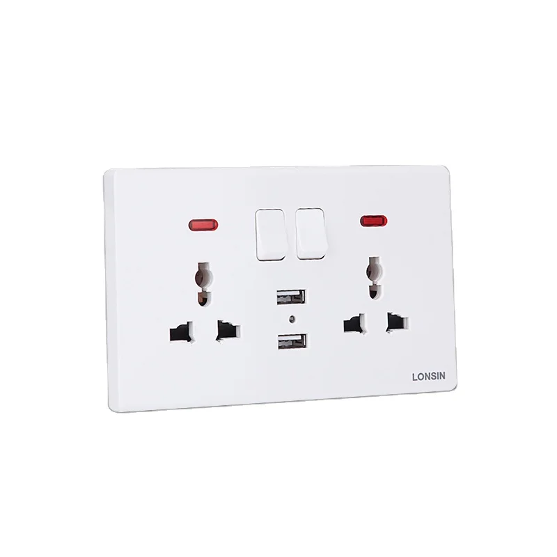 13 amp multi electrical double universal wall switched socket outlet 13a usb charger