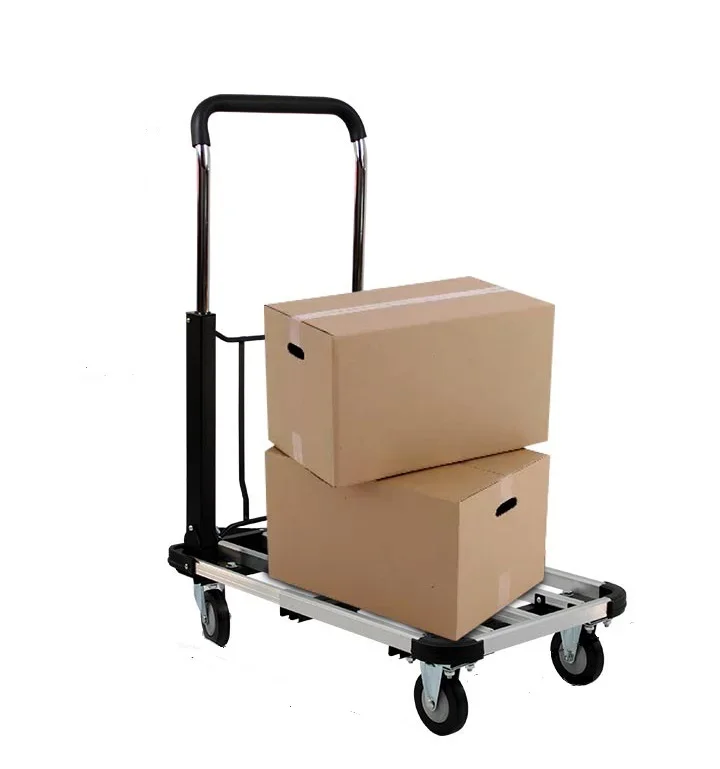 Hot selling smooth and shiny face ajustable folding luggage hand cart for transport