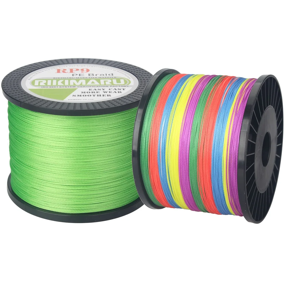 Rikimaru RP9 нитей 500 м PE плетеная рыболовная леска из ПЭ хорошего качества снасти 100LB 120LB linha-де-песка