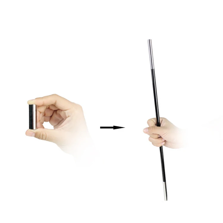 Mini Appearing Cane Wand Stage Close up Magic Trick Plastic Gimmick Black Stick Magician Magic Set
