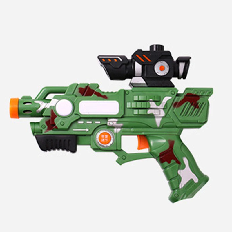Customizable Plastic Gun Toys Sound Light Vibration Gun Electric Weapons Toy Pistol Projection Gun Toy for Kids