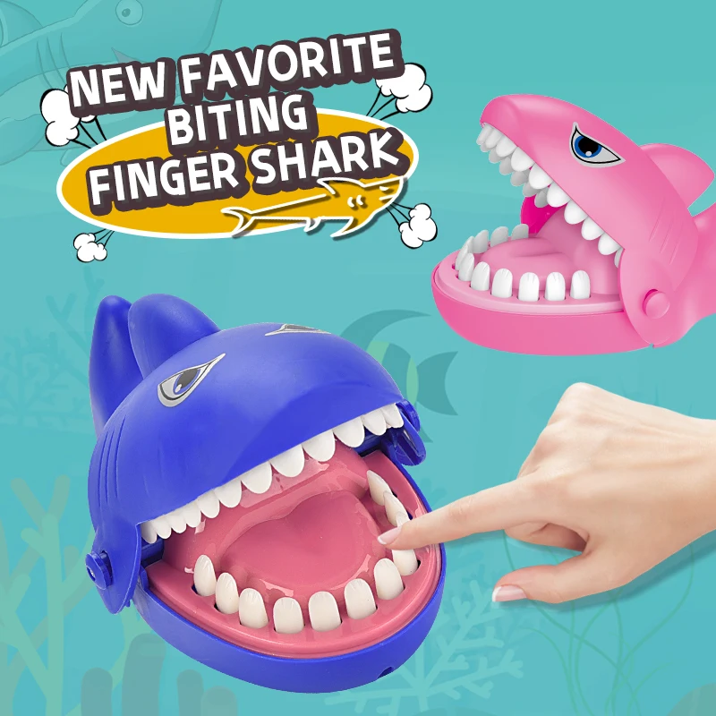 2023 New Plastic Shark Toy Funny Bite Finger Toys Shark Mouth Bite Finger Toy