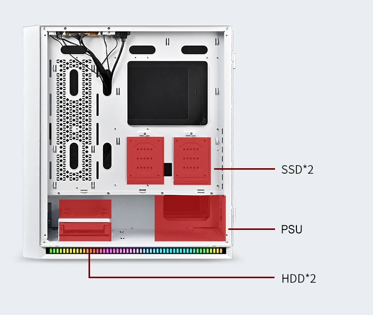 Hot sales E-ATX water cooling gaming computer case tower chassis Storm 360