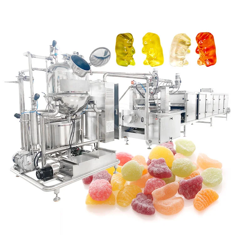 HNOC Small Scale Collagen Gummy Make Production Line Candy Fruit Machine De Fabrication De Bonbon