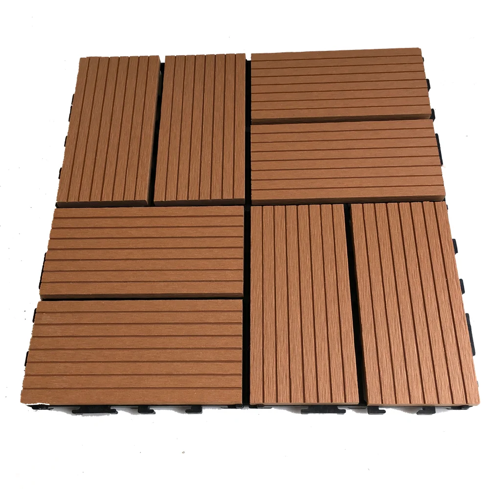 Easy Assemble durable park outdoor interlocking Fireproof DIY WPC decking