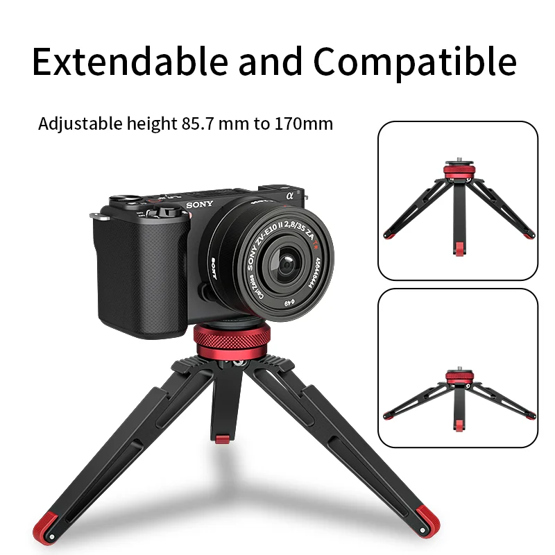 Metal Mini Tripod Desktop Tabletop Stand Compact Tripod for Gimbal Handle Grip Stabilizer and All Cameras