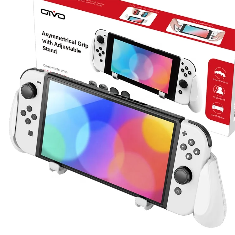 OIVO Brand Factory Grip Holder Adjustable Stand For Switch OLED Handle Asymmetrical Controller Holder 5 Card Slots