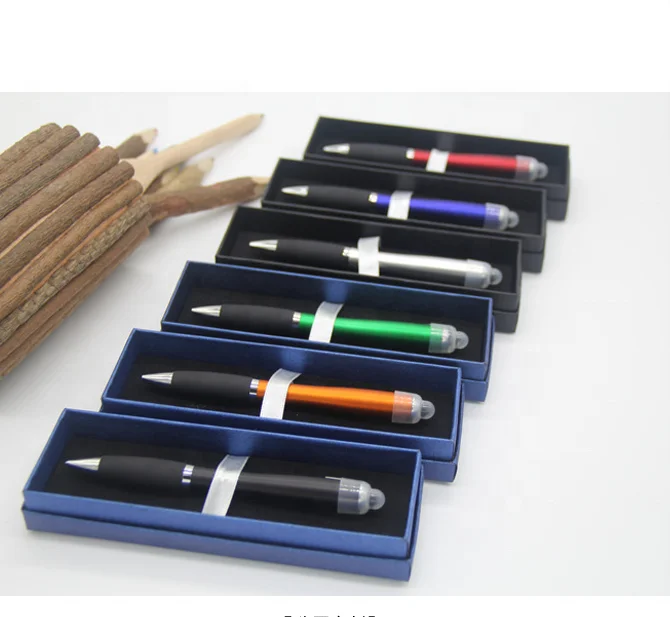 
Fema hot promotional Advertisement laser logo pen light up pen grip nib have light 