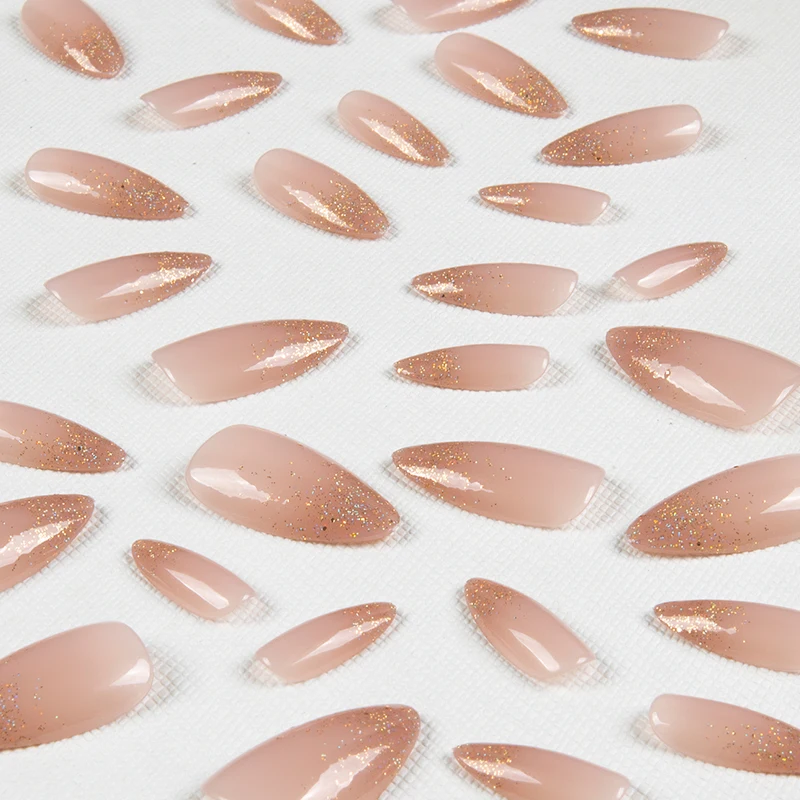 Top Trending Nail Supplier Wholesale Price INS Designed Full Cover Oval Fingernails Faux Ongles Press on Nails