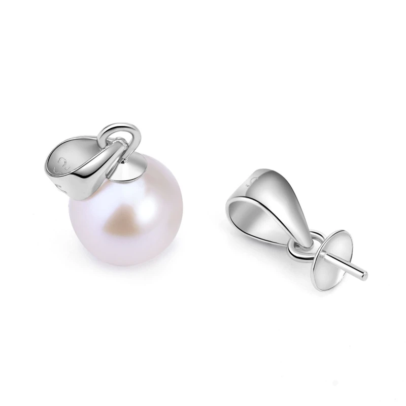 Good quality Sterling silver pearl Gold plated pendant diy jewelry accessory