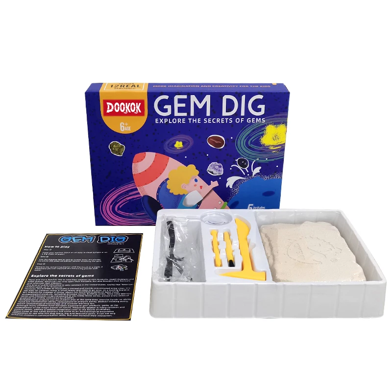 K6607 Wholesale Educational Toy Child Excavation Gem Dig Kit Science Kits