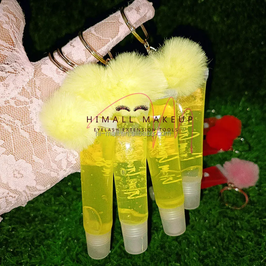 lip gloss Vendor Wholesale Cute Lip Balm Packaging Candy Private Label Lip gloss Tubes with key ring