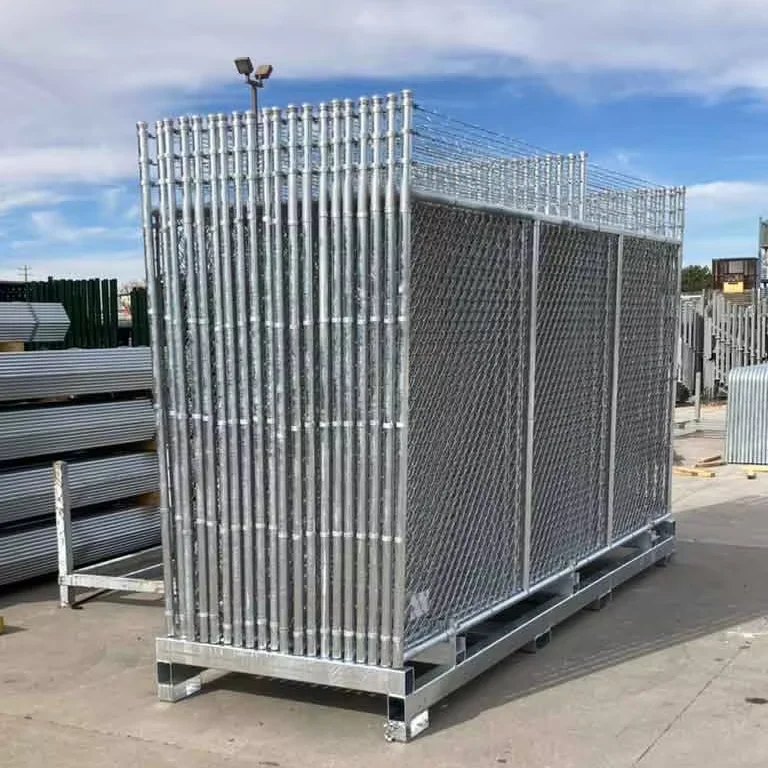 Temporary Chain Link Fencing Hot Dipped Galvanized Silver Temporary Fence Movable Woven America Temporary Fence