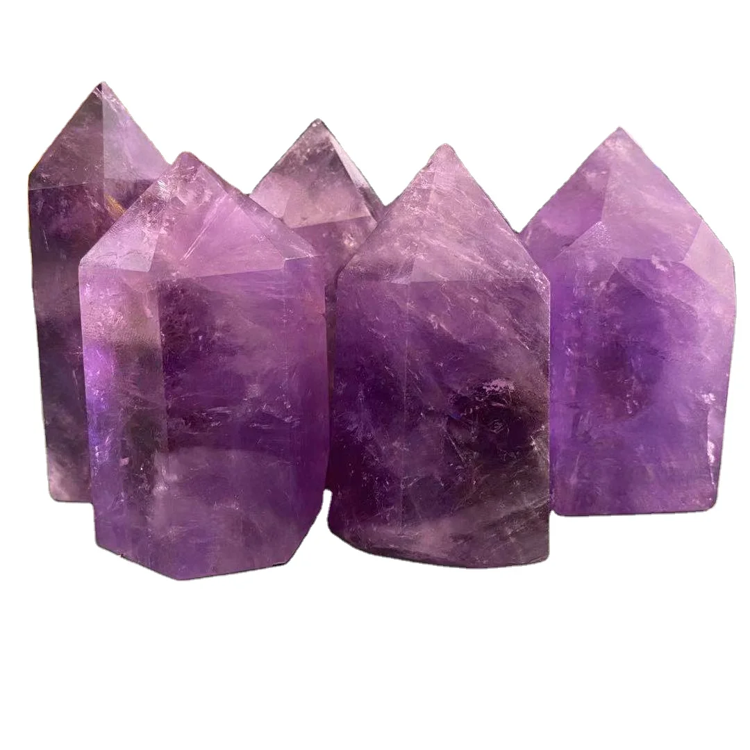 Top Quality Crystal Healing Brazil Raw Amethyst Rough Stone Points Tower For Decoration